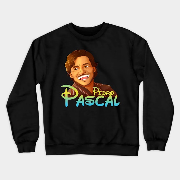 Pedro Pascal Cartoon Crewneck Sweatshirt by Polomaker